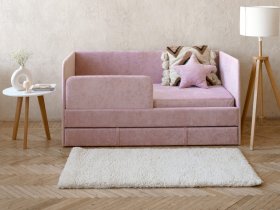 Диван-кровать Happy (розовый) в Ленинском - leninskij.mebel-nsk.ru | фото