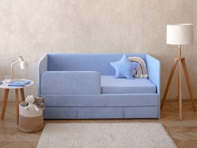 Диван-кровать Happy (васильковый) в Ленинском - leninskij.mebel-nsk.ru | фото