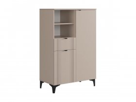 Комод 2 Рич (кашемир/фрапучино матовый/черный) в Ленинском - leninskij.mebel-nsk.ru | фото