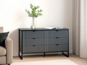 Комод 6 ящиков Нора (металл бруклин/графит) в Ленинском - leninskij.mebel-nsk.ru | фото