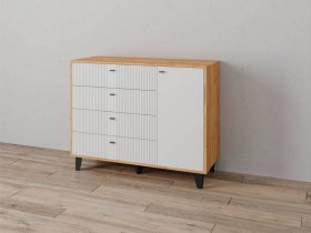 Комод «Катрин-13» (дуб крафт золотой/карбон фарфор) в Ленинском - leninskij.mebel-nsk.ru | фото