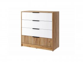Комод КМ-001 Ивис (дуб крафт золотой/белый) в Ленинском - leninskij.mebel-nsk.ru | фото