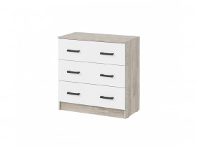 Комод КМ-02 Ронда (дуб крафт серый/дуб крафт белый) в Ленинском - leninskij.mebel-nsk.ru | фото