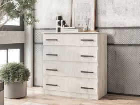 Комод Стандарт-6 NEW (дуб крафт белый) в Ленинском - leninskij.mebel-nsk.ru | фото
