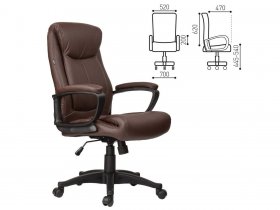 Кресло офисное BRABIX Enter EX-511, коричневое в Ленинском - leninskij.mebel-nsk.ru | фото