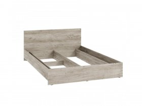 Кровать двухспальная КР-140 Ронда (дуб крафт серый) в Ленинском - leninskij.mebel-nsk.ru | фото
