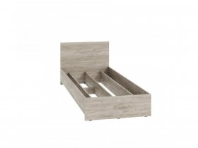 Кровать односпальная КР-080 Ронда (дуб крафт серый) в Ленинском - leninskij.mebel-nsk.ru | фото
