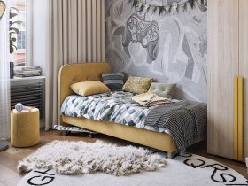 Кровать односпальная Лео 0,9 м в Ленинском - leninskij.mebel-nsk.ru | фото