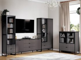 Модульная гостиная Нора (металл бруклин/графит) в Ленинском - leninskij.mebel-nsk.ru | фото