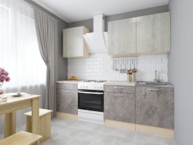 Модульная кухня Йота (пикард/цемент) в Ленинском - leninskij.mebel-nsk.ru | фото