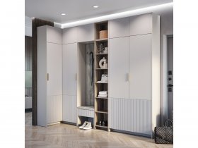 Модульная прихожая Пандора (кашемир/MF03) в Ленинском - leninskij.mebel-nsk.ru | фото