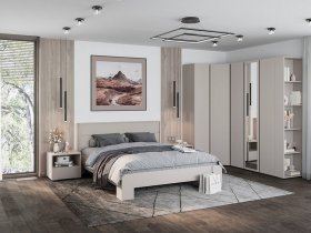 Модульная спальня Люмо (кашемир) в Ленинском - leninskij.mebel-nsk.ru | фото