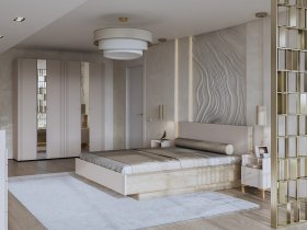 Модульная спальня Одетта (дуб эндгрей/меланж) в Ленинском - leninskij.mebel-nsk.ru | фото