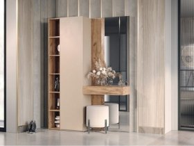 Прихожая Ева (кашемир/дуб вотан) в Ленинском - leninskij.mebel-nsk.ru | фото