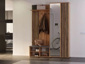 Прихожая Марракеш (дуб вотан/цемент темный) в Ленинском - leninskij.mebel-nsk.ru | фото