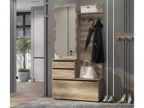 Прихожая ПР-04 Энигма (венге/дуб каньон) в Ленинском - leninskij.mebel-nsk.ru | фото