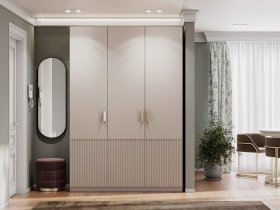 Шкаф трехстворчатый Эккервуд (Нью) (меланж) в Ленинском - leninskij.mebel-nsk.ru | фото