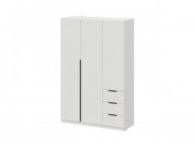Шкаф трехстворчатый с ящиками ШК-22 (белый) в Ленинском - leninskij.mebel-nsk.ru | фото