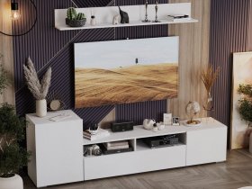 Стенка «Сильвия» (белый ясень) в Ленинском - leninskij.mebel-nsk.ru | фото