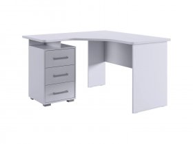 Стол компьютерный 1200 угловой Лайт-2 (белый/белый) в Ленинском - leninskij.mebel-nsk.ru | фото