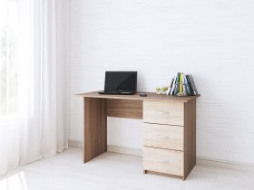 Стол письменный Сити-1 (ясень шимо темный/дуб сонома) в Ленинском - leninskij.mebel-nsk.ru | фото