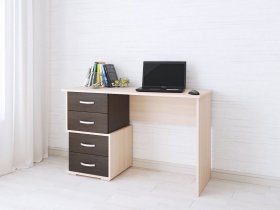 Стол письменный Сити-2 (венге/дуб молочный) в Ленинском - leninskij.mebel-nsk.ru | фото