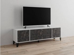 Тумба под ТВ Парус-10 (белый/мальта грей) в Ленинском - leninskij.mebel-nsk.ru | фото