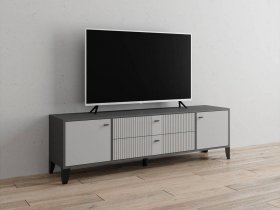 Тумба под ТВ Парус-10 (графит/светло-серый) в Ленинском - leninskij.mebel-nsk.ru | фото