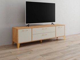 Тумба под ТВ Парус-13 (дуб крафт золотой/кашемир) в Ленинском - leninskij.mebel-nsk.ru | фото